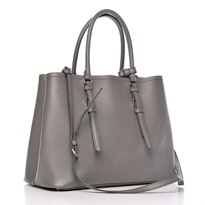 Prada Saffiano Cuir Medium Double Handle Tote Marmo Salvia 3 of 20