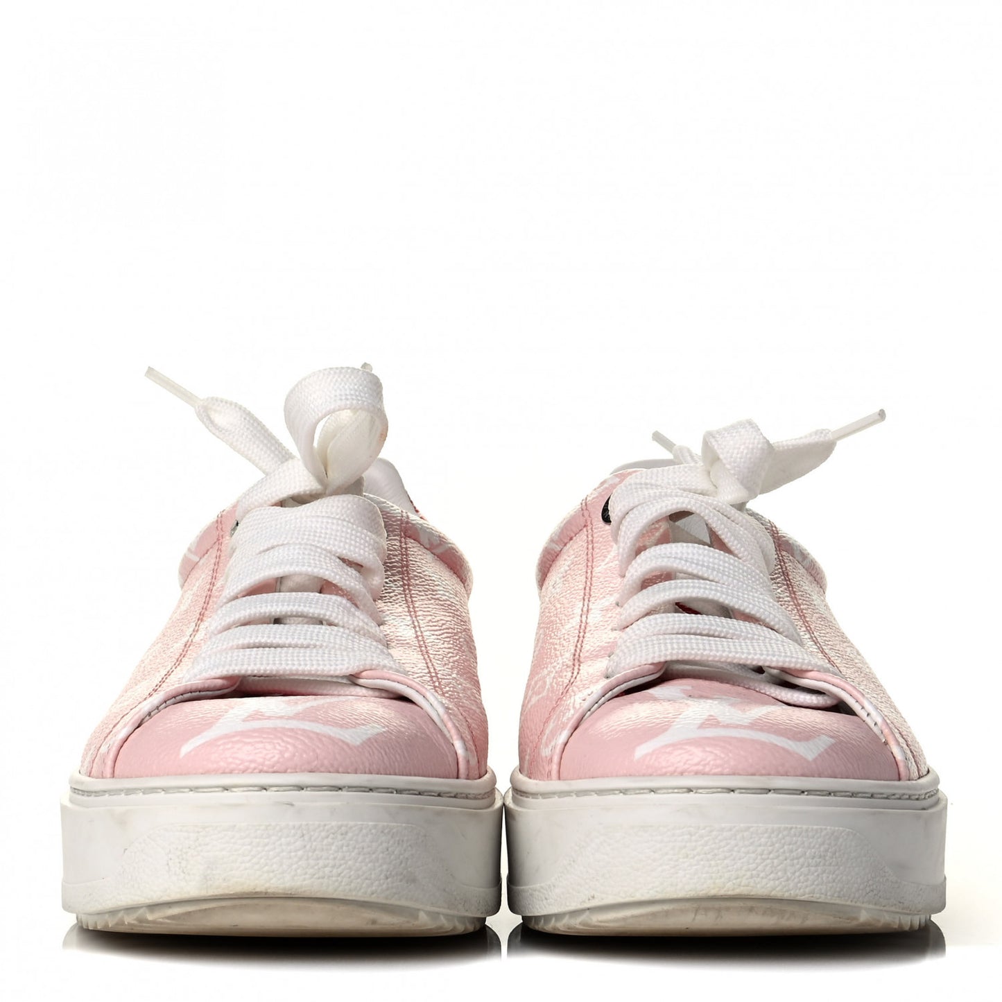 Monogram Giant Time Out Sneakers 38.5 Rose Rouge