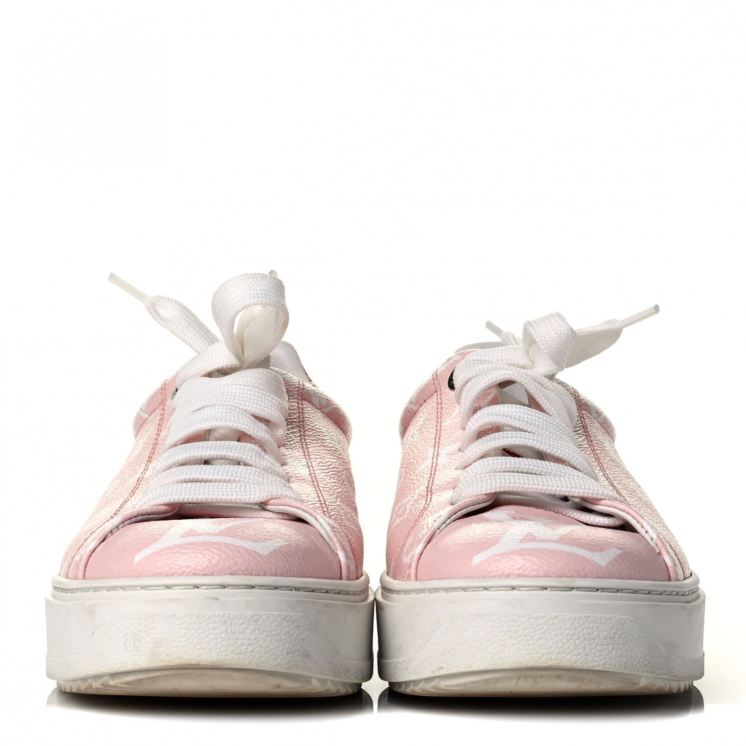 Louis Vuitton Monogram Giant Time Out Sneakers 38.5 Rose Rouge 2 of 5