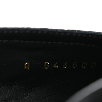 Chanel Tweed Patent Calfskin Cap Toe CC Slingback Flats 36 Black 9 of 9