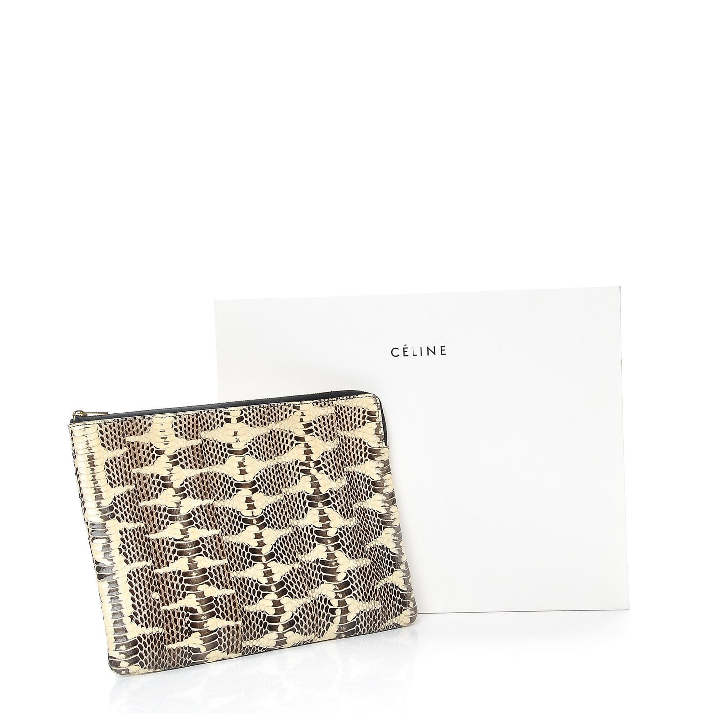 Watersnake Clutch Pouch Black White