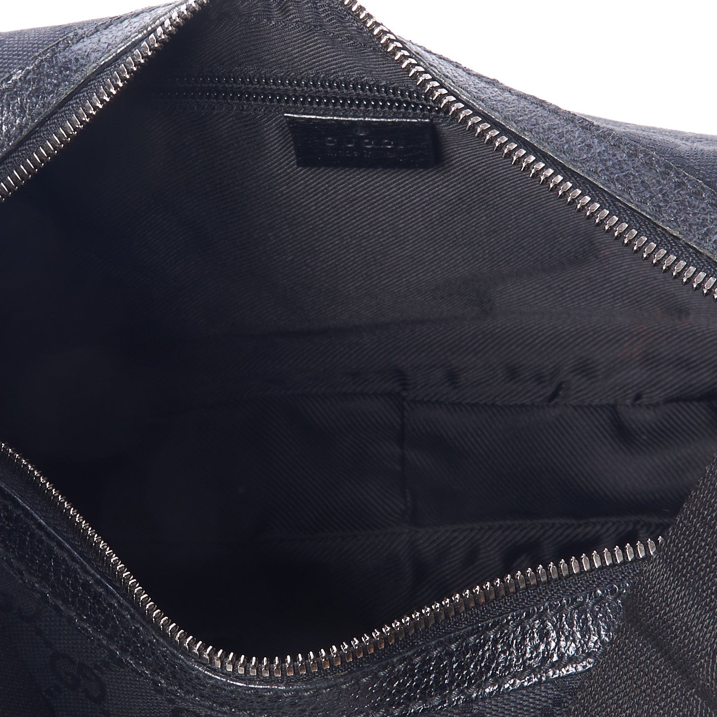 Gucci Monogram Medium Half Moon Hobo Black 7 of 9