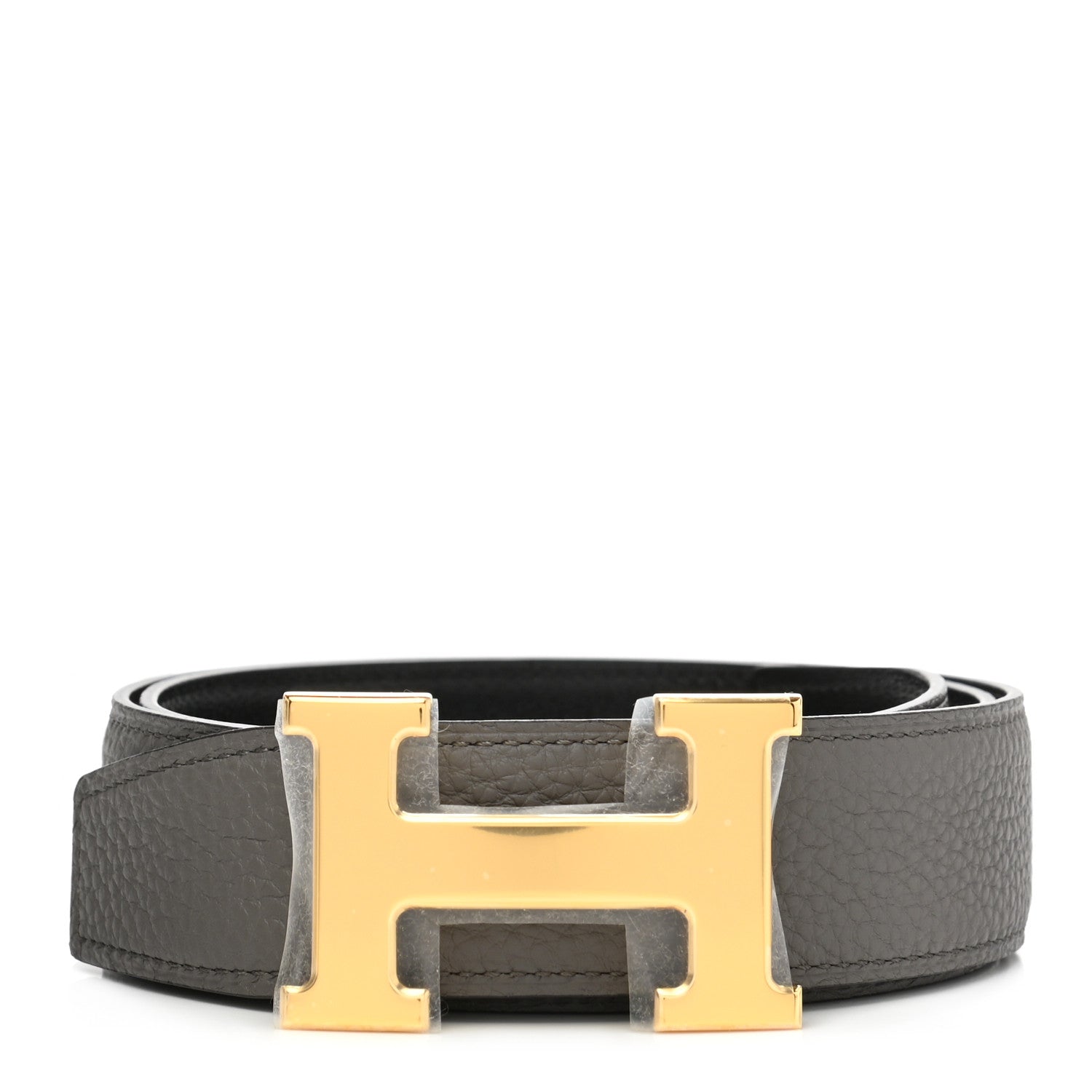 Hermes Swift Togo 32mm H Belt 75 Etain Black 1 of 6