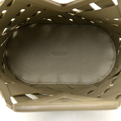 Bottega Veneta Calfskin V Woven Drawstring Tote Taupe 4 of 16