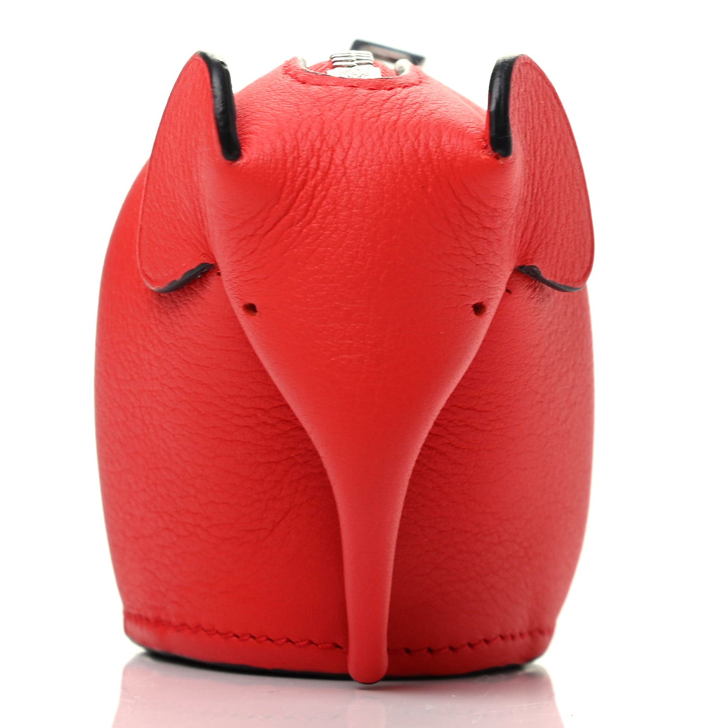 Loewe Calfskin Elephant Coin Purse Bag Charm Key Holder Red 5 of 7