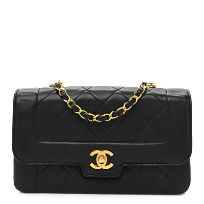 Chanel Lambskin Quilted Small Single Flap Black 1 of 17