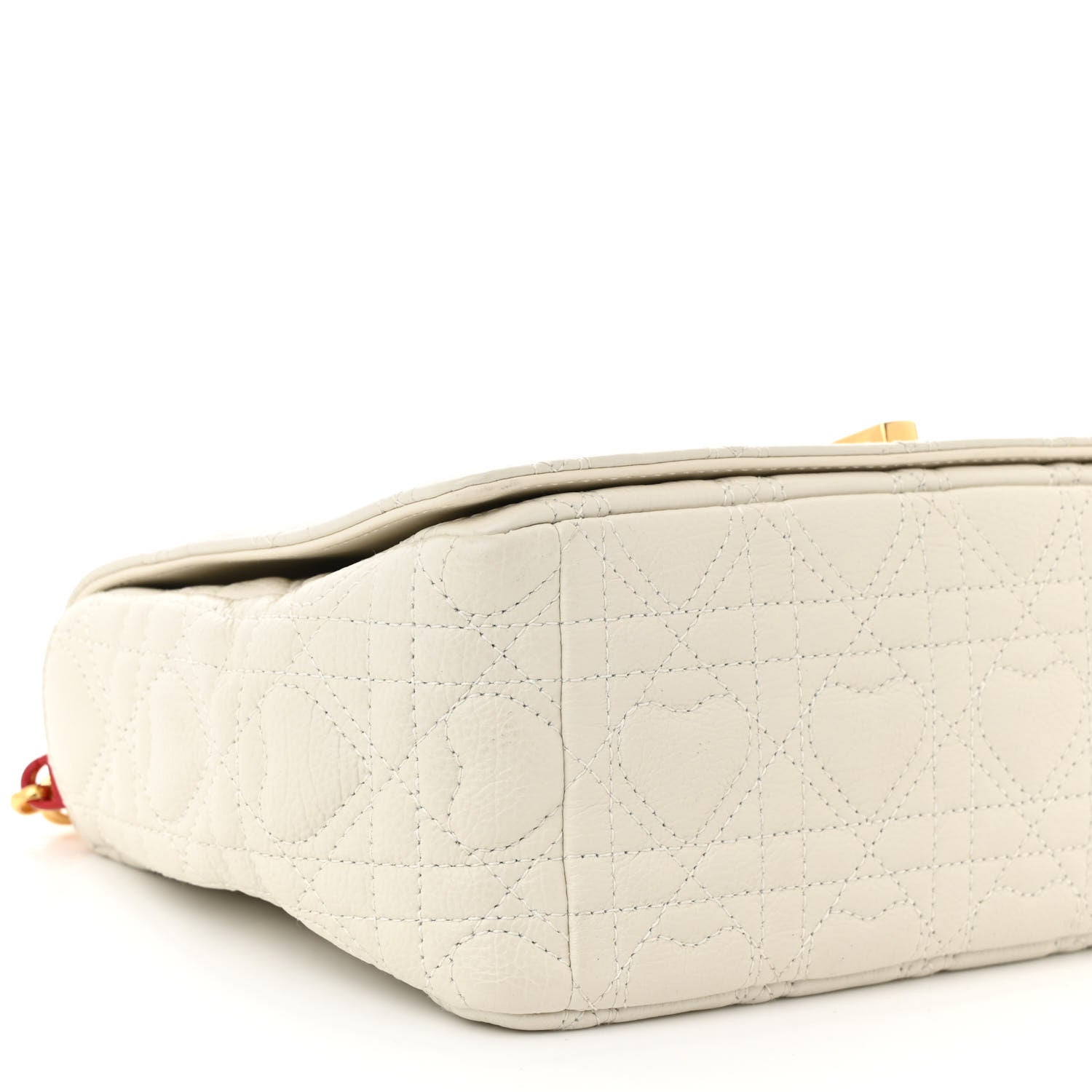 Christian Dior Calfskin Cannage Dioramour Medium Caro Bag Latte 9 of 10