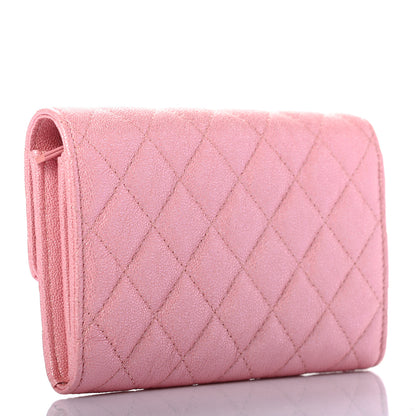 Chanel Iridescent Caviar Quilted Medium Flap Wallet Rose Pink 3 of 8