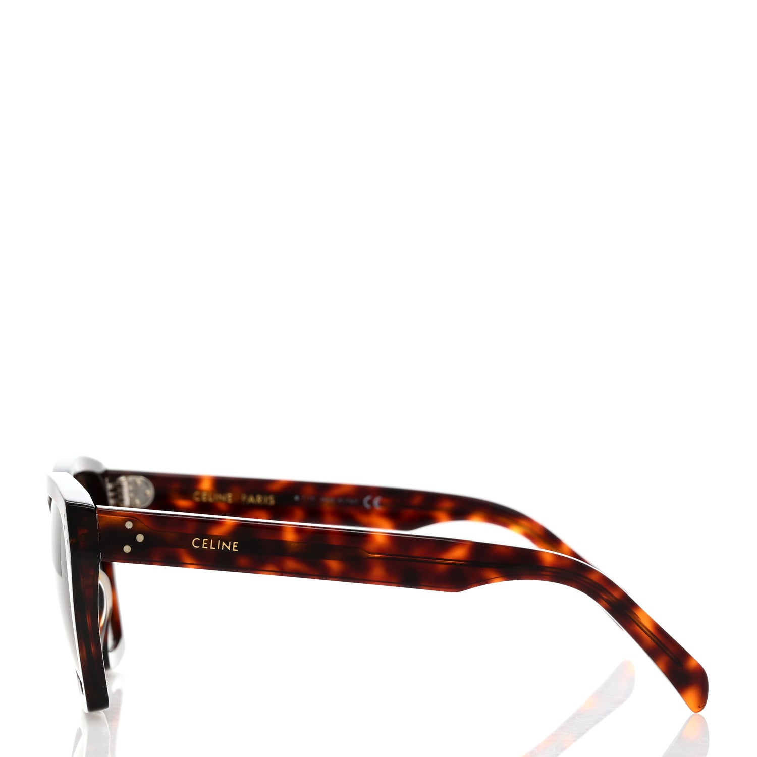 Celine Acetate Polarized Square Sunglasses CL40090I Red Havana 3 of 7
