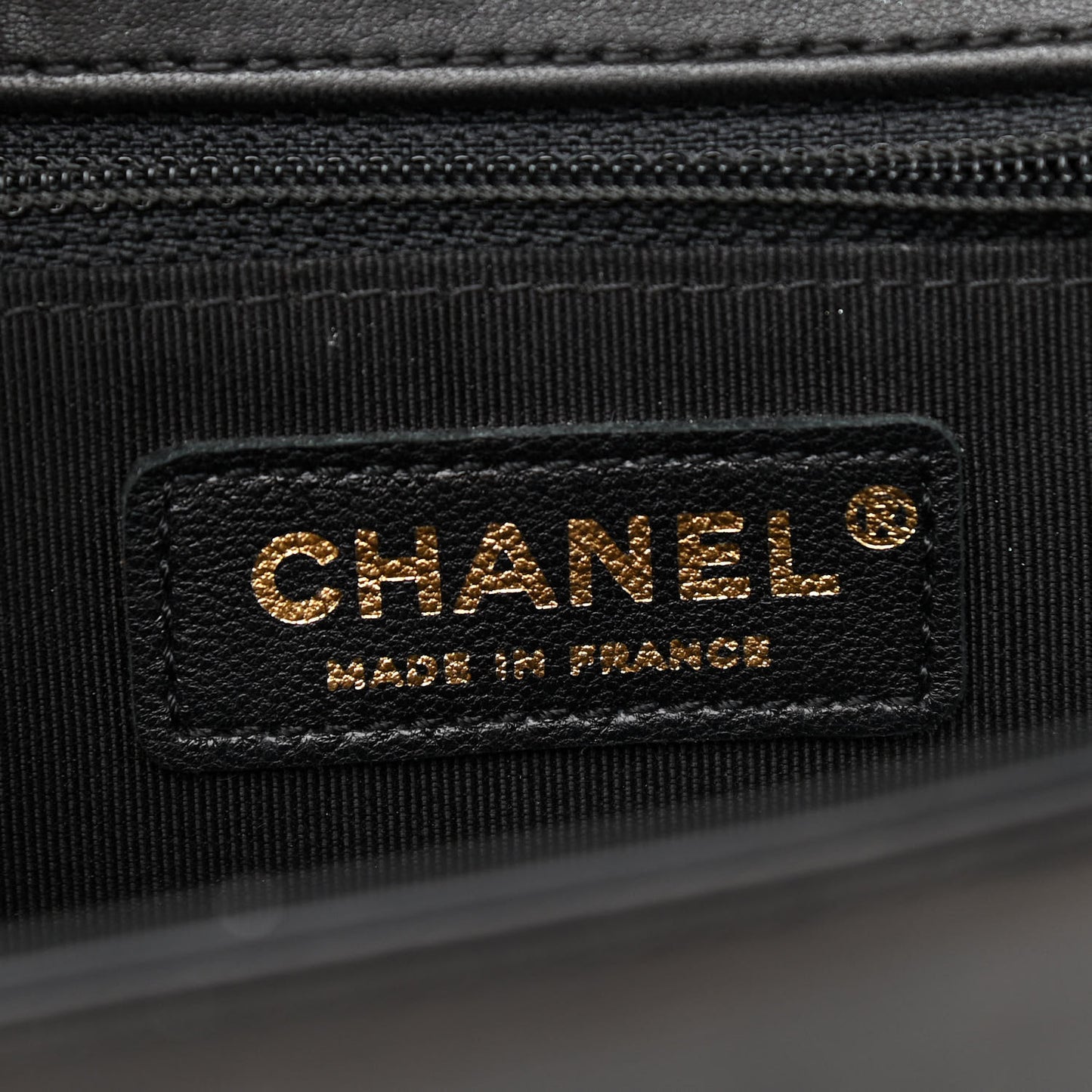 Iridescent Glazed Calfskin Quilted New Medium Boy Flap Black