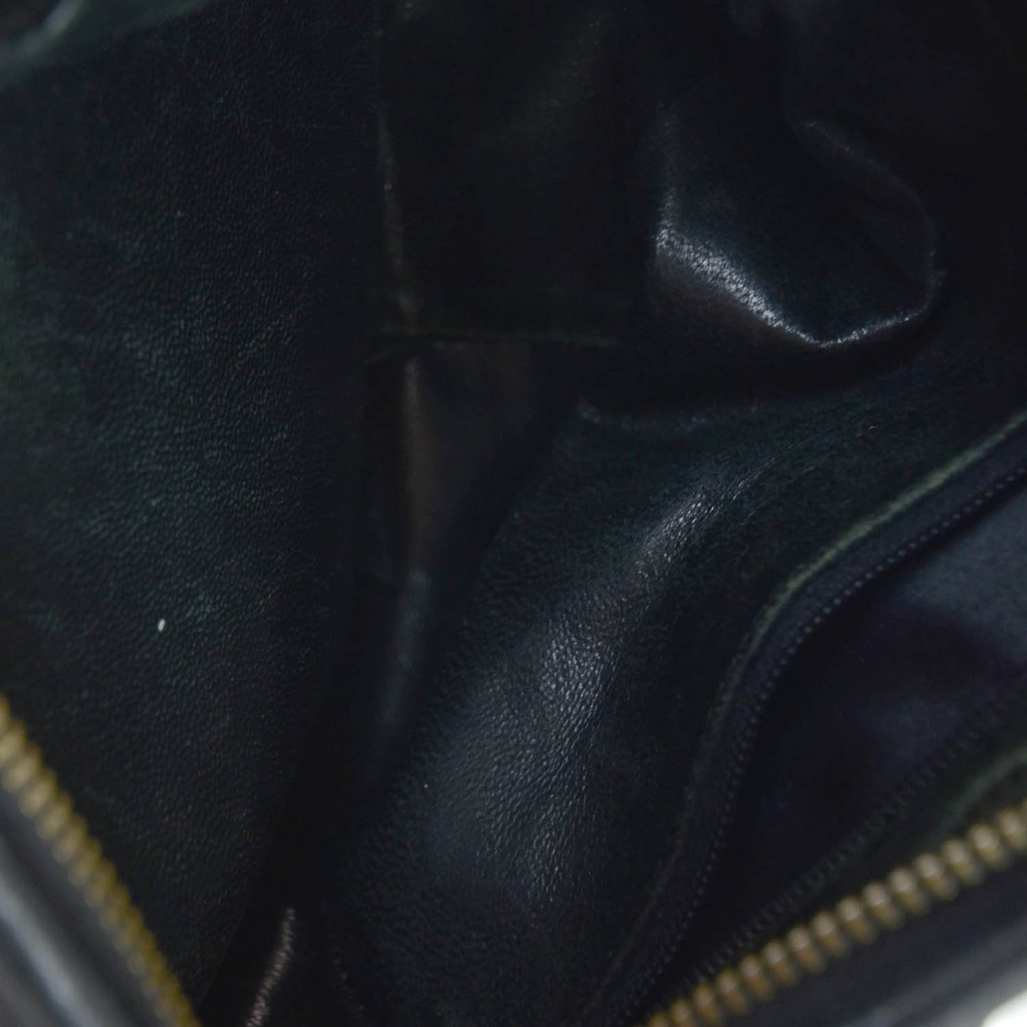 Lambskin Quilted Camera Tassel Case Black