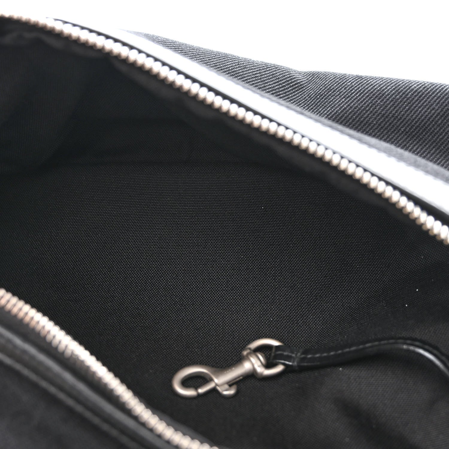 Saint Laurent Canvas Signature Embroidered City Backpack Black 6 of 11