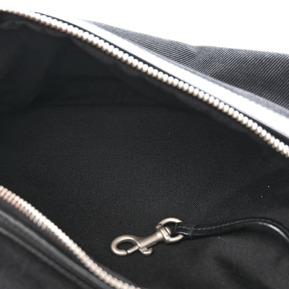 Saint Laurent Canvas Signature Embroidered City Backpack Black 6 of 11