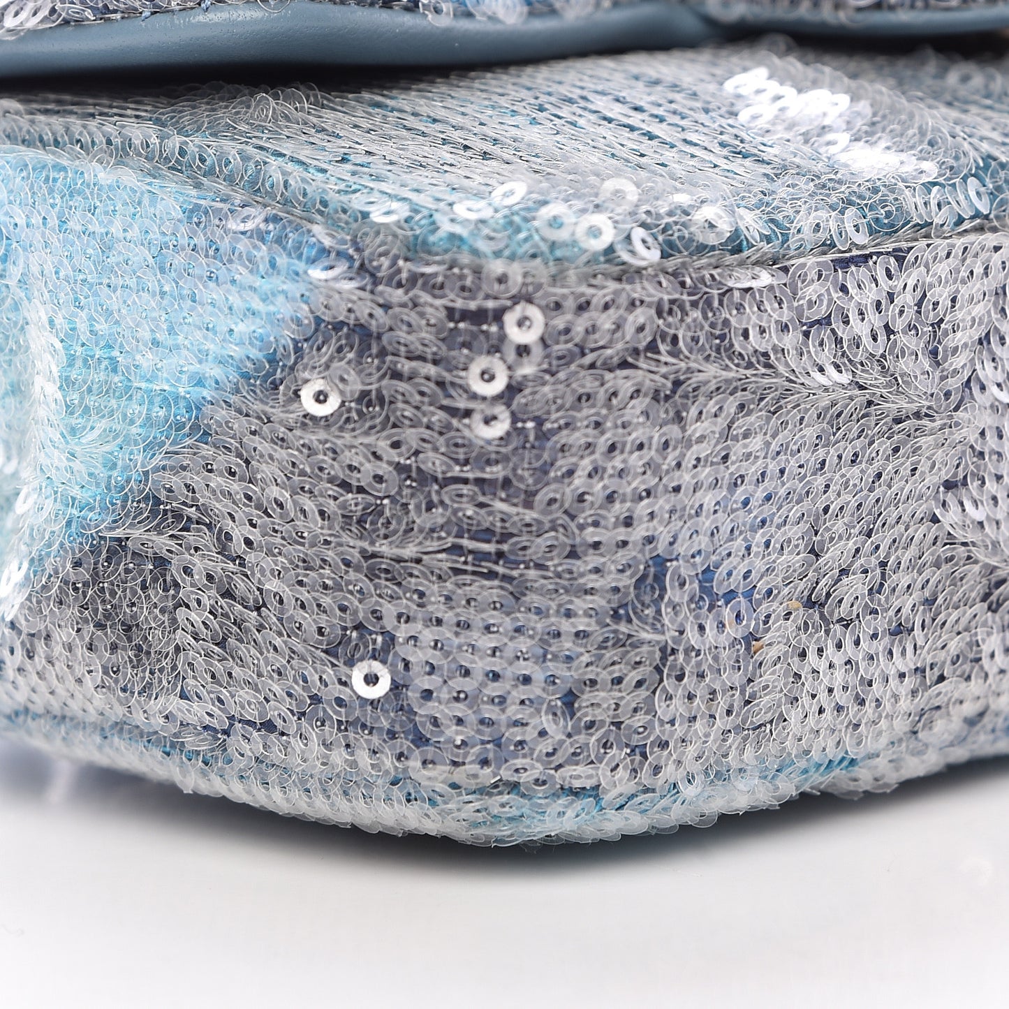 Sequin Mini Waterfall Flap Light Blue