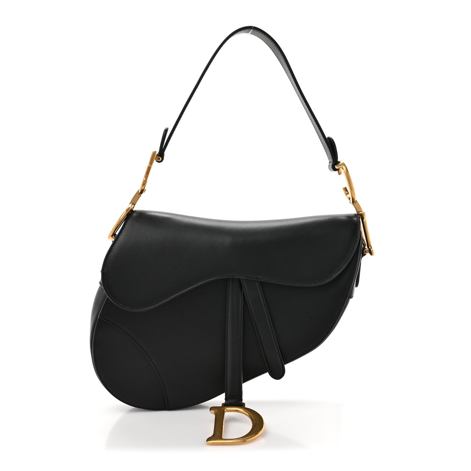 Christian Dior Calfskin Saddle Bag Black 1 of 11