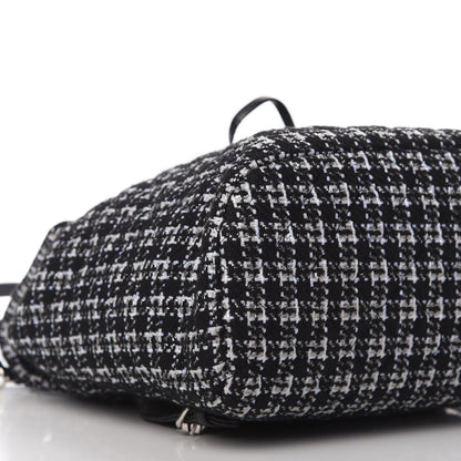 Chanel Tweed Large Urban Spirit Backpack Black White 6 of 10