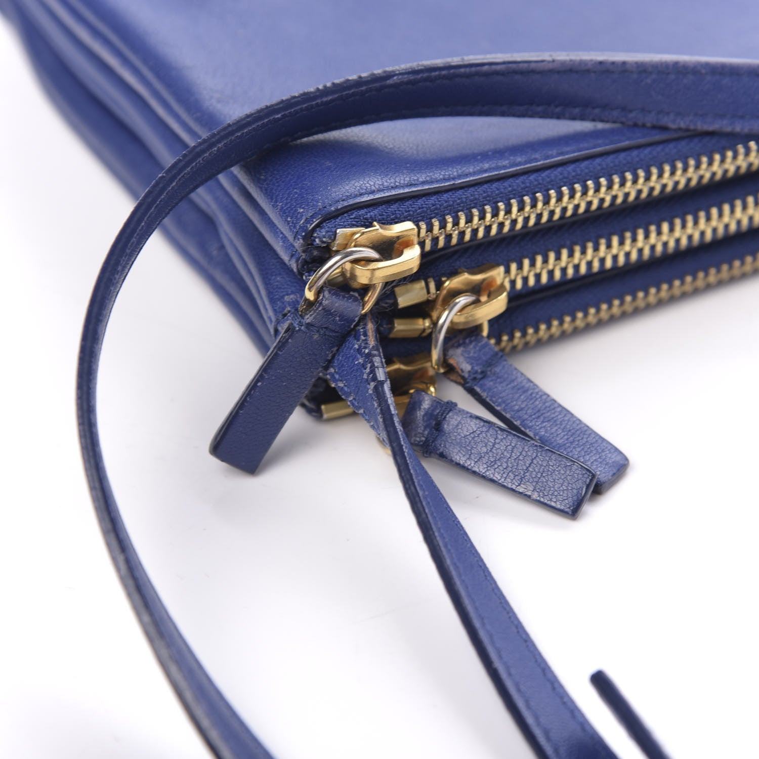 Celine Lambskin Small Trio Crossbody Bag Indigo 11 of 17