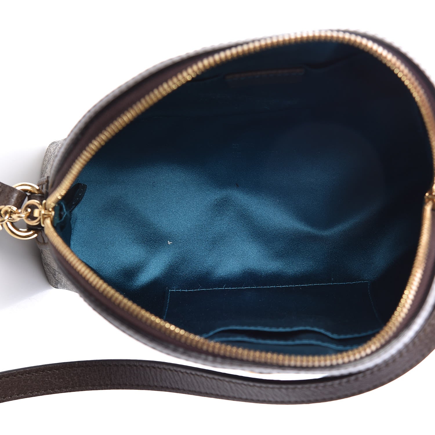 Gucci GG Supreme Monogram Textured Dollar Calfskin Web Small Ophidia Dome Shoulder Bag Beige Ebony New Acero 5 of 13