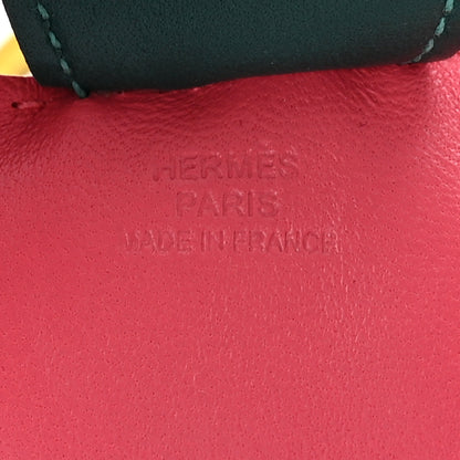 Hermes Milo Lambskin Grigri Rodeo Horse Bag Charm MM Rose Azalee Malachite Lime 3 of 4