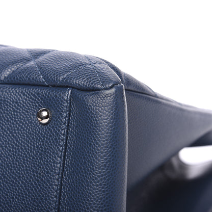 Chanel Caviar Quilted XL Grand Shopping Tote GST Navy Blue 11 of 13