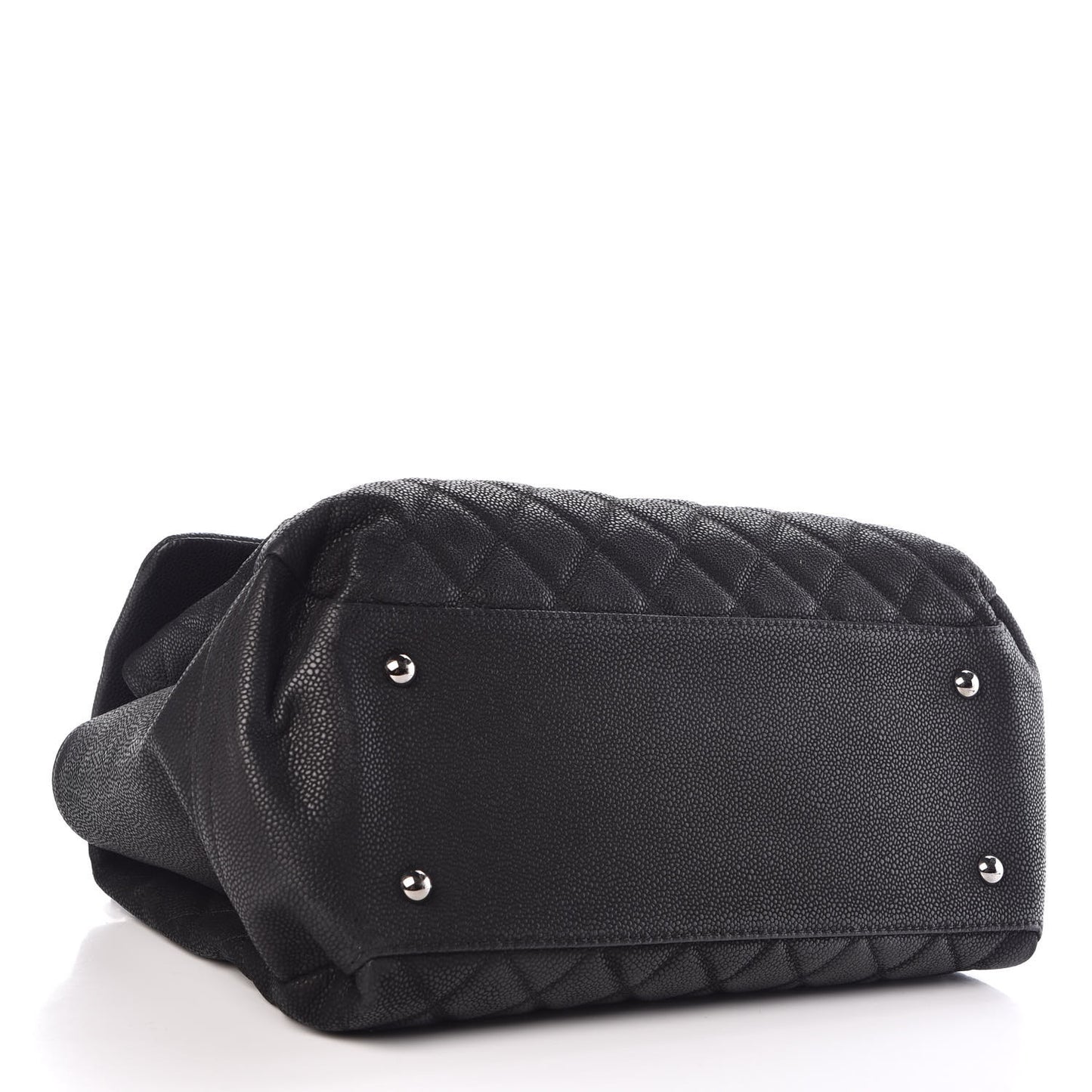 Iridescent Caviar Medium Lady Pearly Flap Black