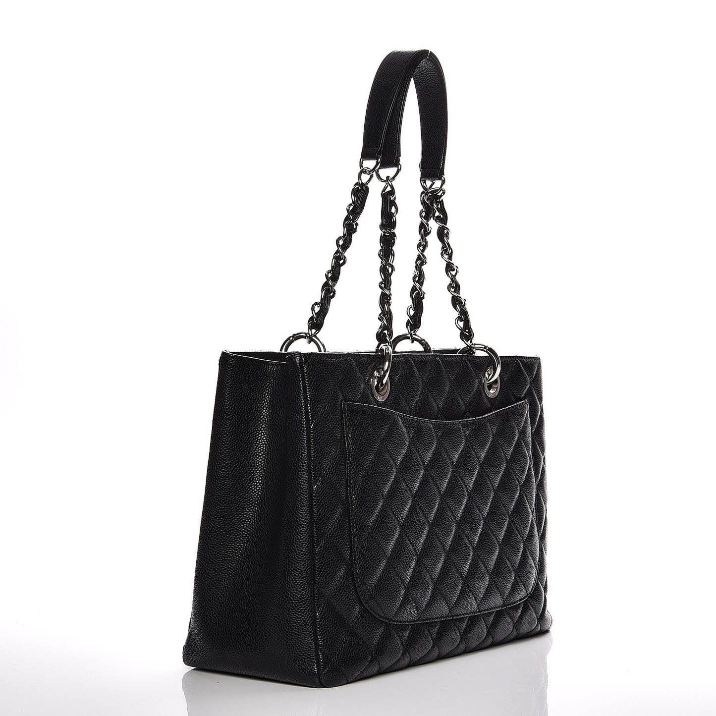 Caviar Quilted Grand Shopping Tote GST Black