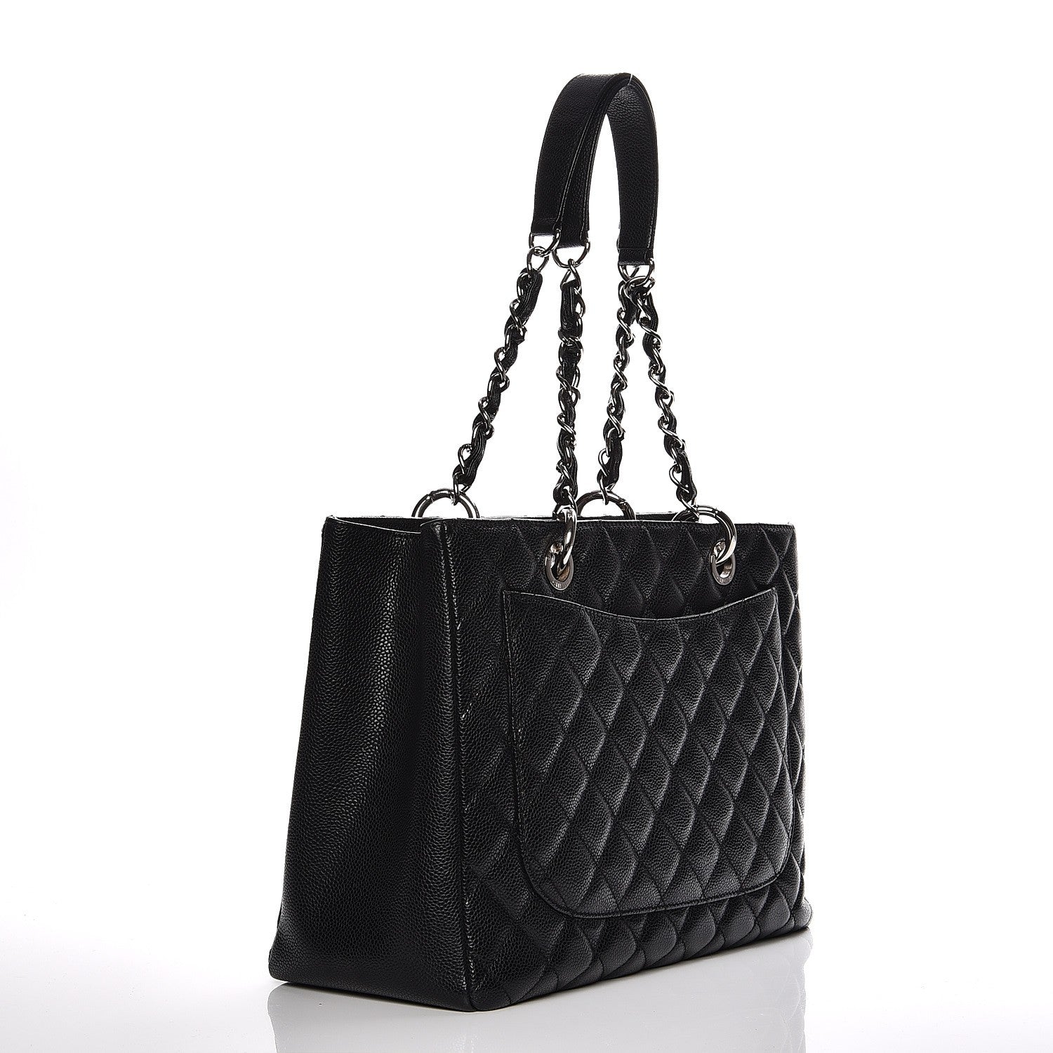 Chanel Caviar Quilted Grand Shopping Tote GST Black 3 of 11