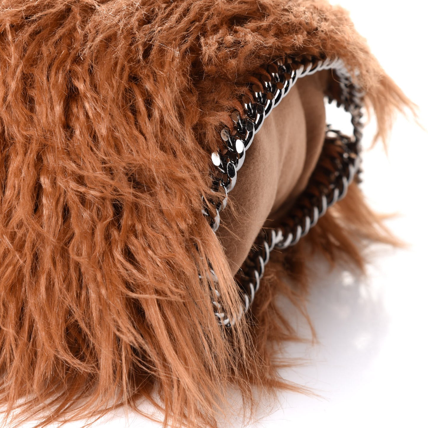 Eco Fur Mini Falabella Tote Camel