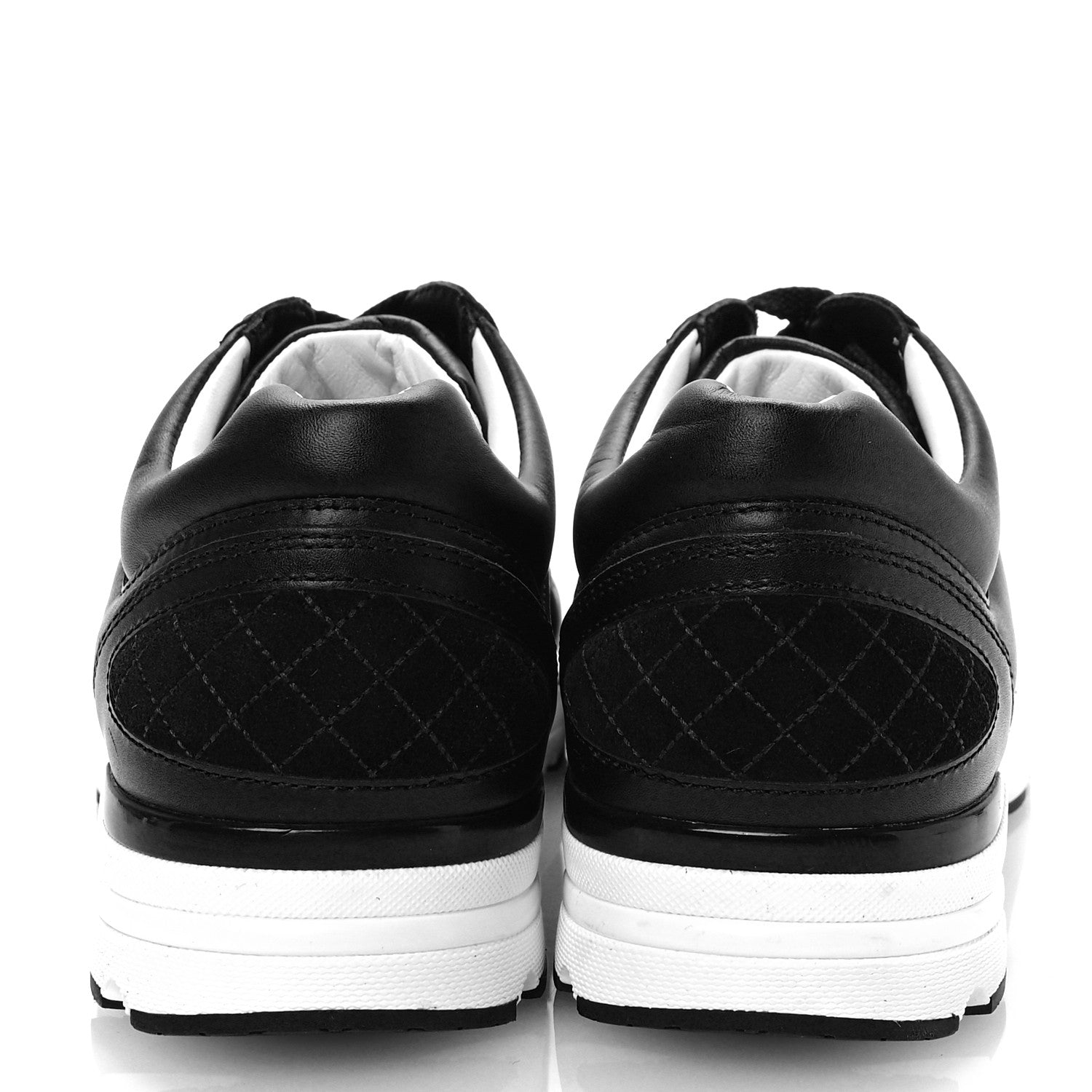Chanel Calfskin CC Sneakers 37 Black 5 of 10