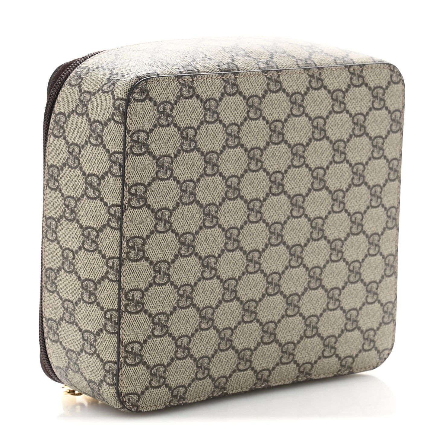 GG Supreme Monogram Medium Packing Cube Beige Ebony New Acero