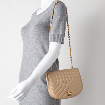 Chanel Lambskin Flap Bag Beige 2 of 9