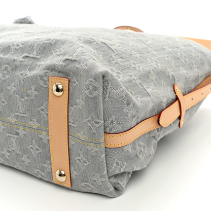 Louis Vuitton Monogram Denim CarryAll MM Washed Grey 10 of 10