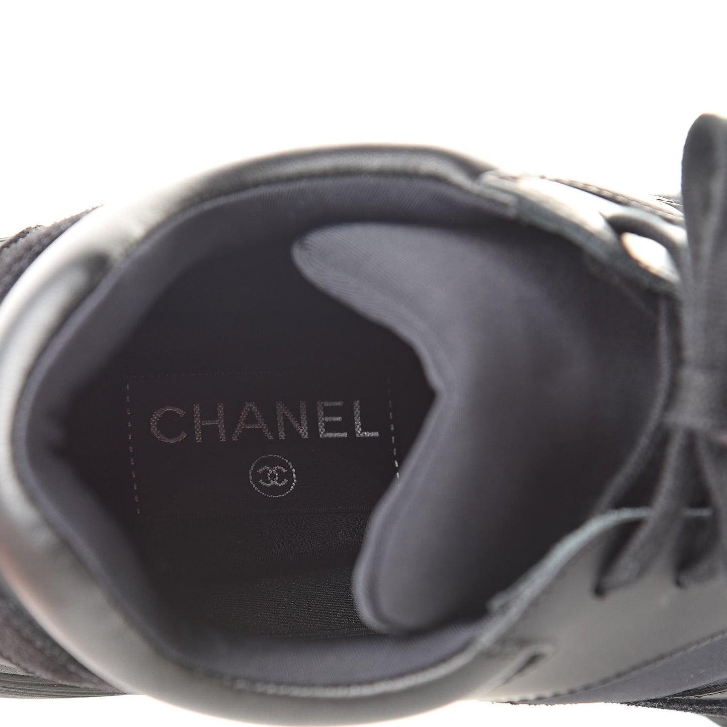 Toile Suede Calfskin CC Sneakers 36.5 Black