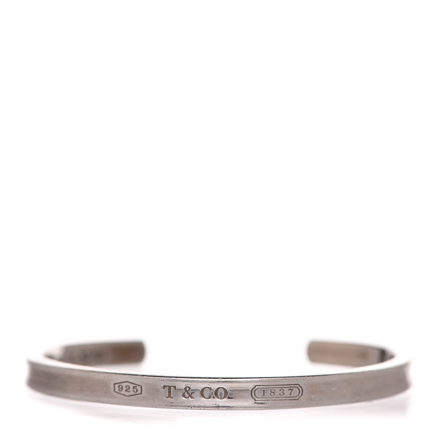 Tiffany Sterling Silver Narrow 1837 Cuff Bracelet 1 of 4