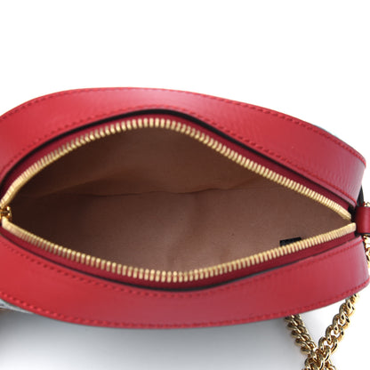Gucci GG Supreme Monogram Blooms Mini Chain Shoulder Bag Beige Blue Navy Hibiscus Red 5 of 10
