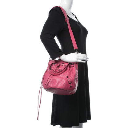Balenciaga Agneau Classic Hardware Mini Pompon Cyclamen Fucsia 2 of 7