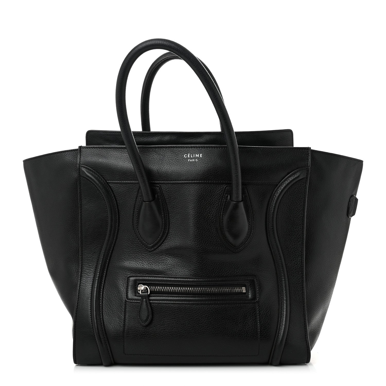 Celine Drummed Calfskin Mini Luggage Black 1 of 12
