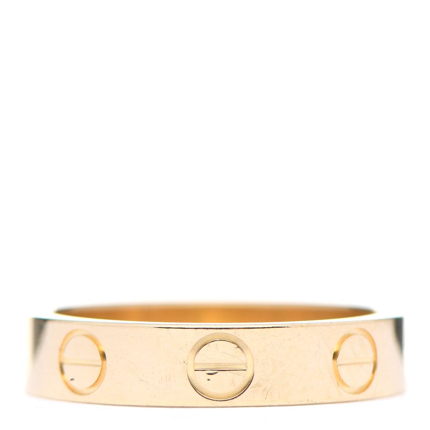 18K Yellow Gold 3.5mm LOVE Wedding Band Ring 46 3.75