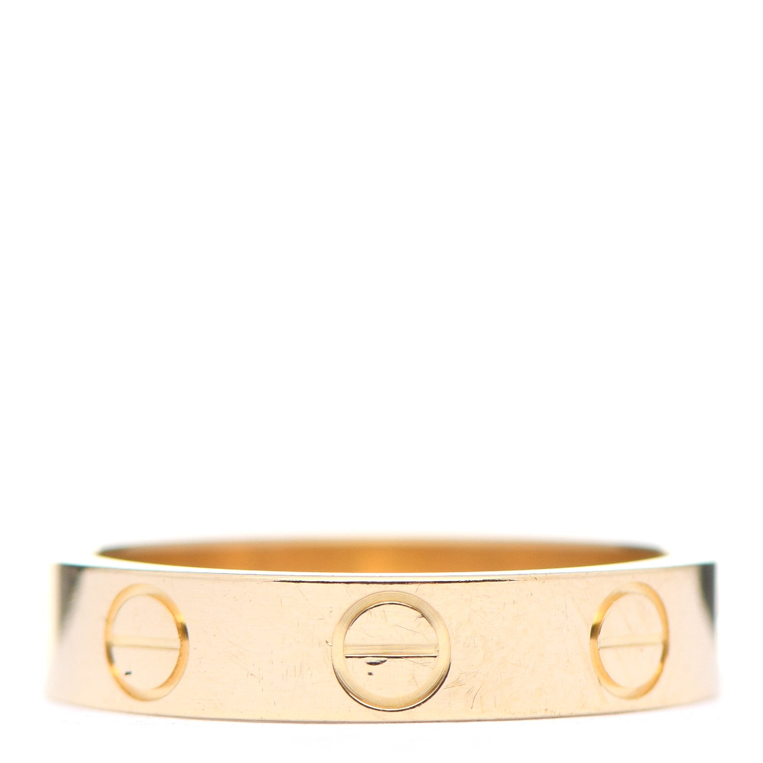 Cartier 18K Yellow Gold 3.5mm LOVE Wedding Band Ring 46 3.75 3 of 4