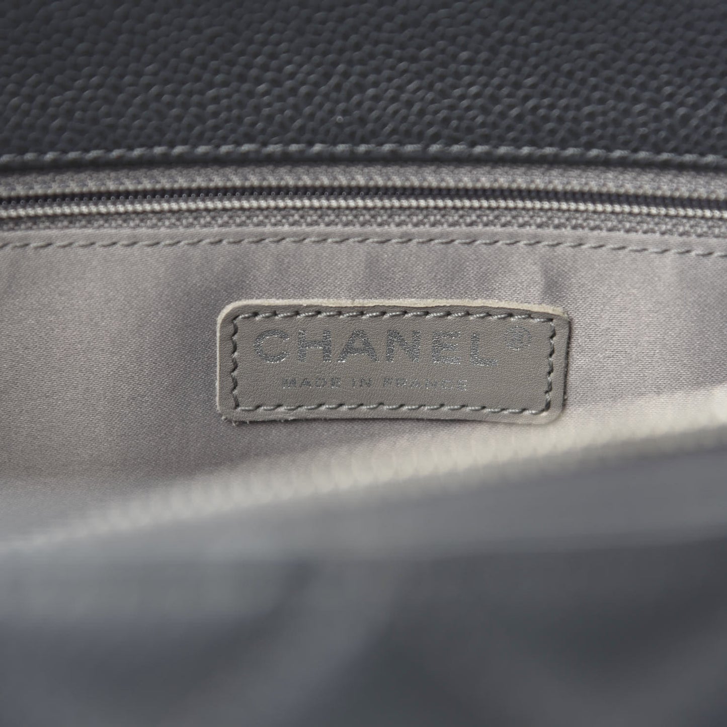 Caviar Quilted Grand Shopping Tote GST Grey