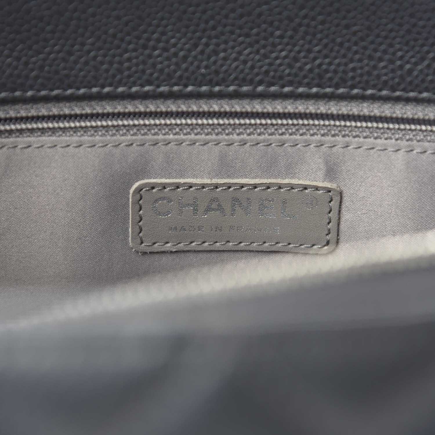 Chanel Caviar Quilted Grand Shopping Tote GST Grey 8 of 10