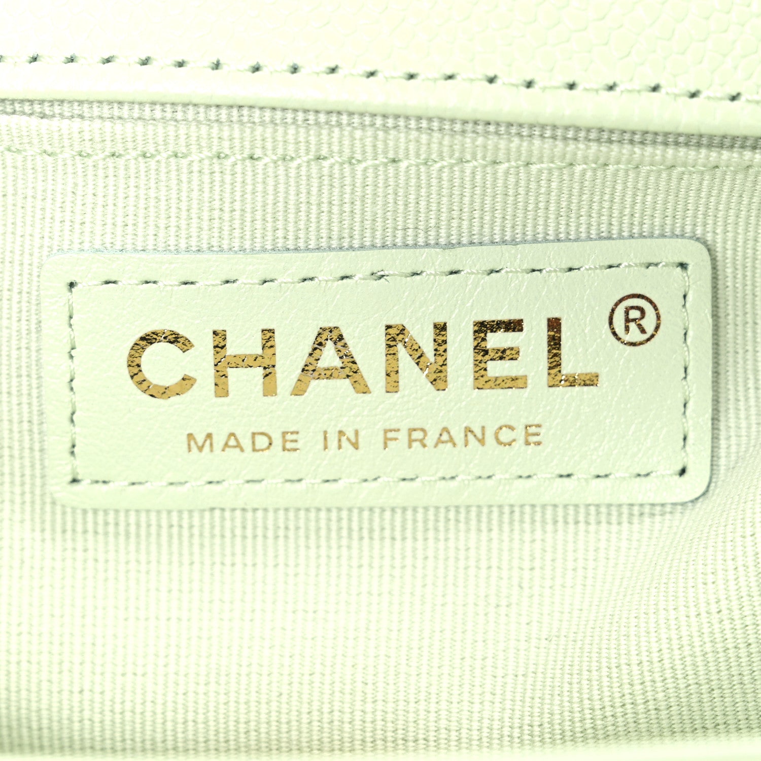 Chanel Caviar Chevron Quilted Small Boy Flap Light Green 6 of 10