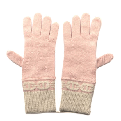 Hermes Cashmere Heaven Gloves M Rose Poudre Ecru 1 of 3