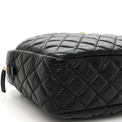 Chanel Aged Calfskin Quilted Large Reissue Camera Case Black 9 of 10