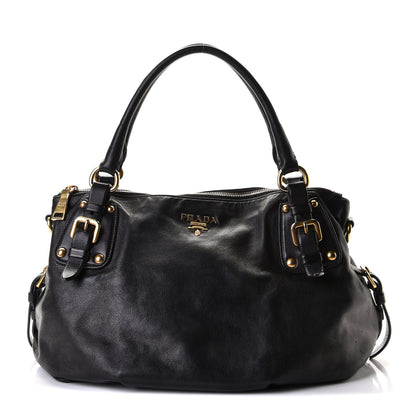 Prada Vitello Soft Shopping Satchel Black 1 of 7