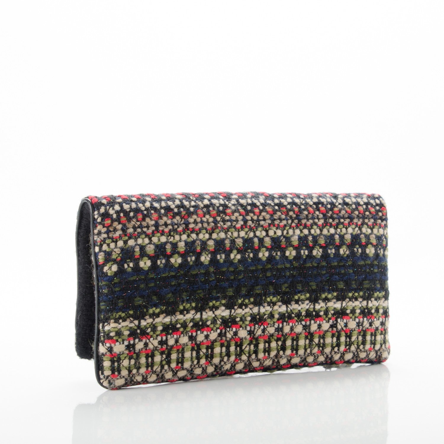Chanel Tweed Quilted CC Beauty Clutch Black 3 of 6