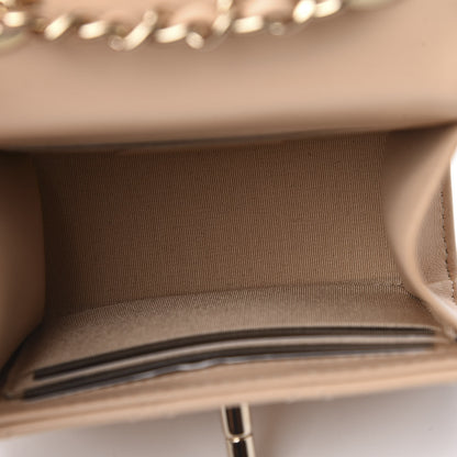 Chanel Lambskin Quilted Mini Trendy CC Clutch With Chain Beige 5 of 11