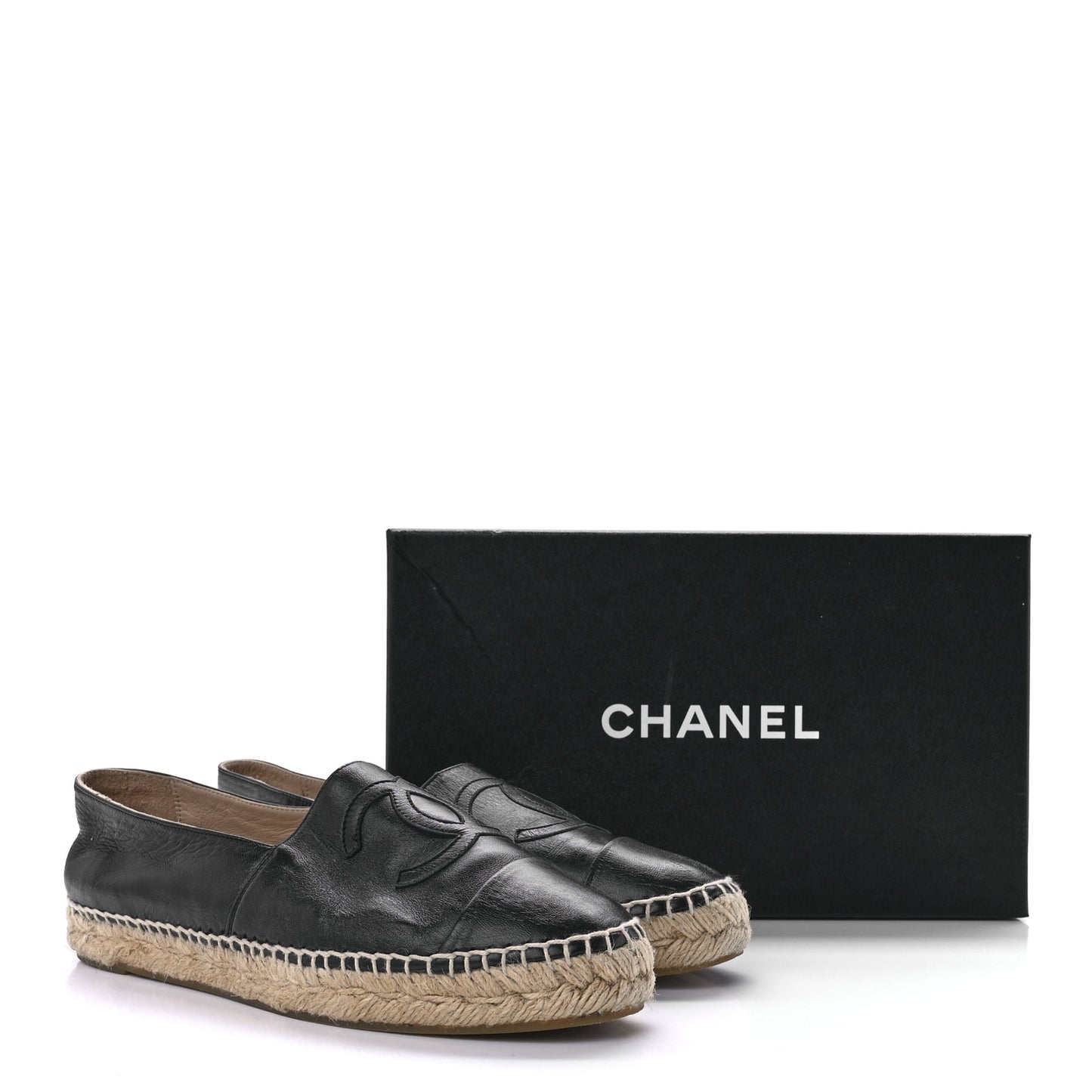 Lambskin CC Espadrilles 38 Black