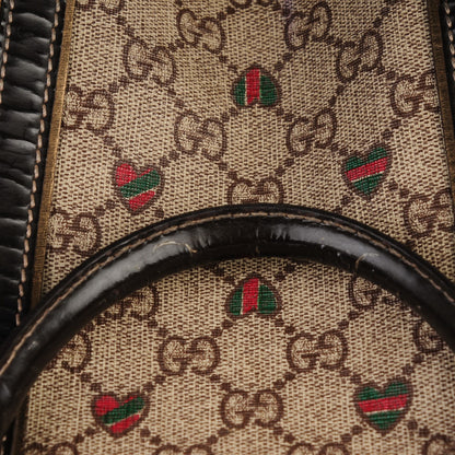 Gucci GG Plus Monogram Hearts Medium Joy Boston Dark Brown 13 of 17