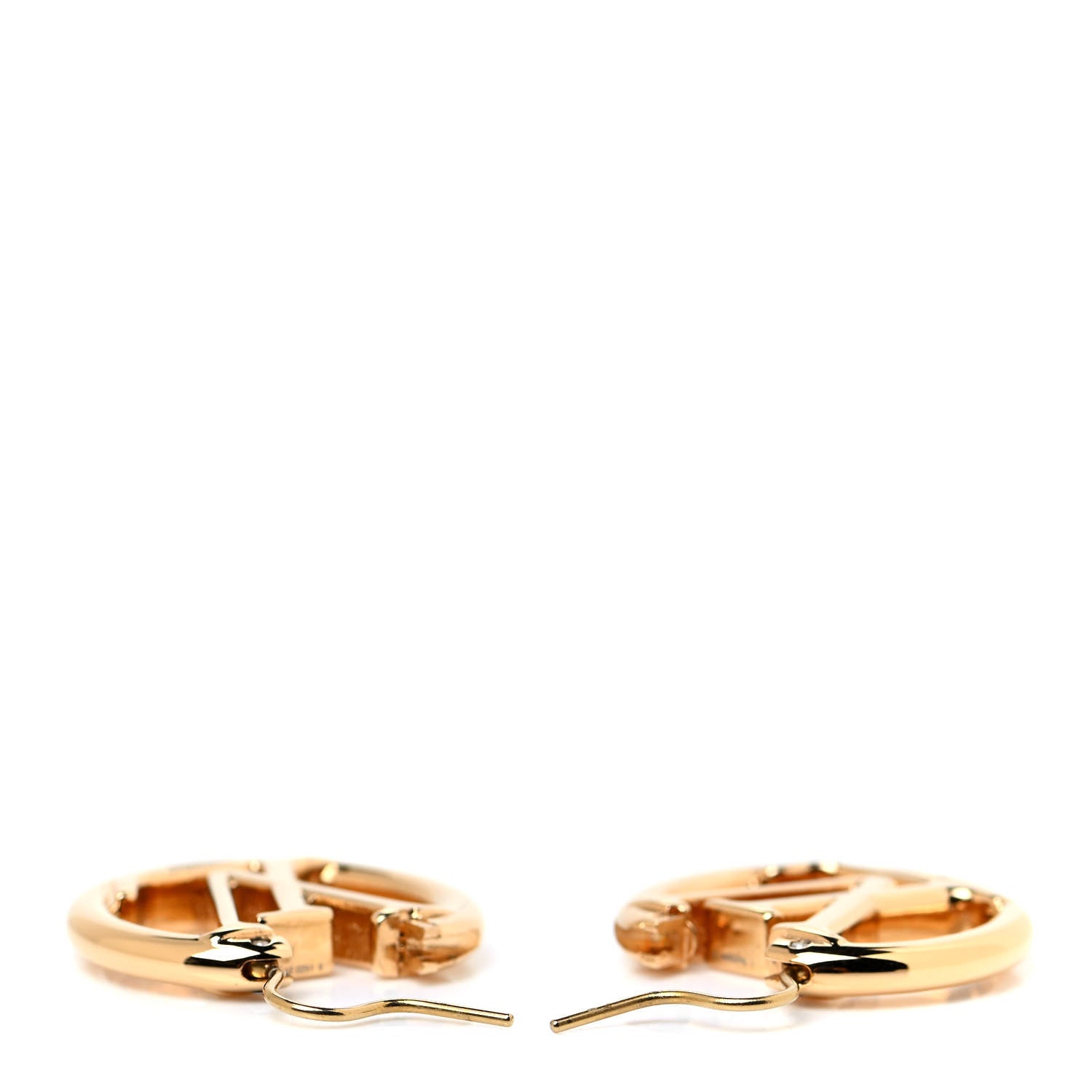 Louis Vuitton Metal Small Louise Hoop Earrings Gold 3 of 4